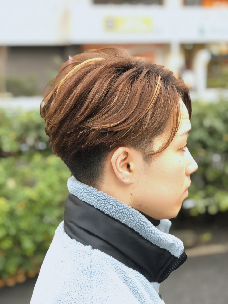 メンズ 癖毛風パーマ ハイライト